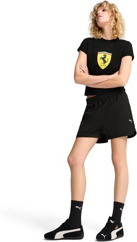 PUMA Women's Standard Scuderia Ferrari Formula 1 Babydoll Tee, Black SS25, Medium in Saudi Arabia