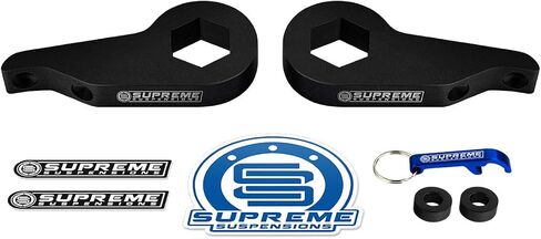 Supreme Suspensions - 3-Inch Front Leveling Kit for 1983-2005 Chevrolet Blazer S-10 (4WD) Cold-Forged Steel MAX-Torsion Keys Adjustable Lift Kit - Can Cooler Included with Purchase in Saudi Arabia