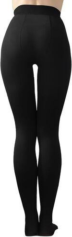 جوارب طويلة غير شفافة مبطنة بالصوف للنساء من YAGAXI - زوجان من جوارب طويلة شتوية دافئة 200D مع جزء علوي للتحكم in Kuwait