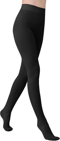 جوارب طويلة غير شفافة مبطنة بالصوف للنساء من YAGAXI - زوجان من جوارب طويلة شتوية دافئة 200D مع جزء علوي للتحكم in Kuwait