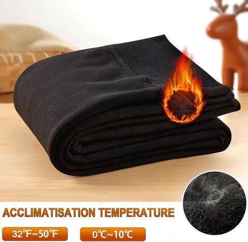 جوارب طويلة غير شفافة مبطنة بالصوف للنساء من YAGAXI - زوجان من جوارب طويلة شتوية دافئة 200D مع جزء علوي للتحكم in Kuwait