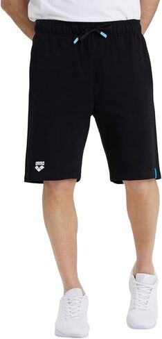 ARENA Bermuda Solid Unisex Shorts, Mens Womens Comfy 100 Percent Cotton Jersey Sweat Shorts Drawstring Deep Side Pockets in Saudi Arabia