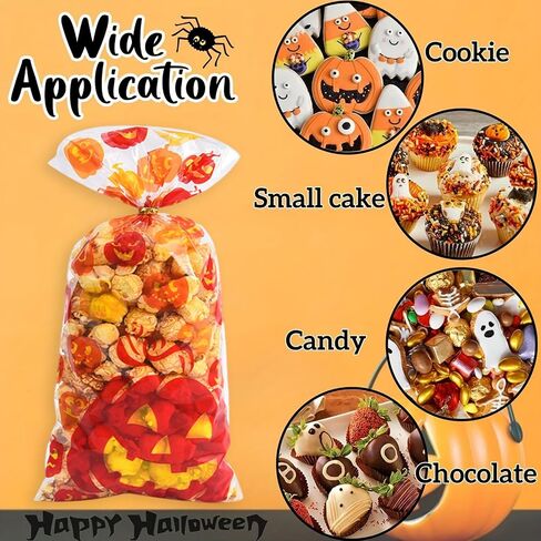 Lodeihoo 50 PCS Easter Clear Treat Facs ، Waster Plastic Candy Gift Facs With 50 PCSTWISTER TIES FOR SNAP in Kuwait