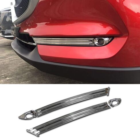 Generic Fit For Mazda 2017 2018 2019 2020 2021 CX-5 CX5 Grand Touring/Grand Select Model Chrome Front Fog Light Lamp Cover Bezel Trim in Saudi Arabia