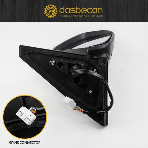 Dasbecan Left Driver Side Mirror Compatible with Toyota 4Runner 2014-2023 Manual Folding Power Adjustable Glass Heated Turn Signal Puddle Light Black 9Pins Replace# 8794035B70 in Saudi Arabia