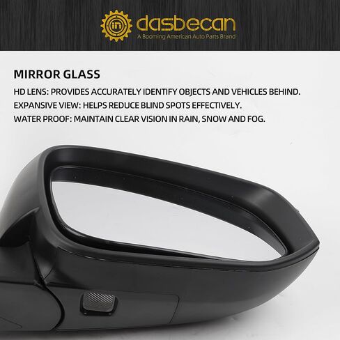 Dasbecan Left Driver Side Mirror Compatible with Toyota 4Runner 2014-2023 Manual Folding Power Adjustable Glass Heated Turn Signal Puddle Light Black 9Pins Replace# 8794035B70 in Saudi Arabia