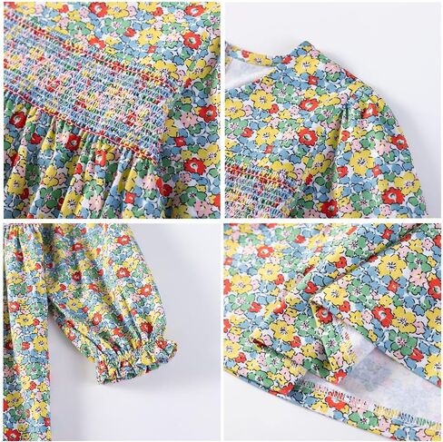 Youlebao Toddler Girls' Long Sleeve Soft Cotton Casual Jersey Shirt Playwear Applique Dress in Saudi Arabia