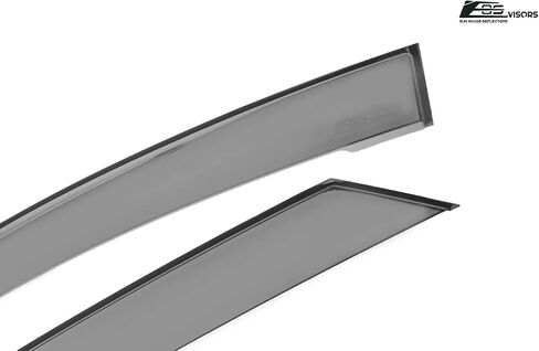 Replacement for 2020-2023 Ford Mustang Mach-E | EOS Visors Tape-On Style Smoke Tinted Side Vents Window Deflectors Rain Guard DWV-V223 in Saudi Arabia