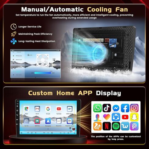 ستيريو سيارة 2+32 جيجابايت أندرويد 13 لسيارة تويوتا كامري ستيريو 2012-2014 مع Carplay Android Auto، Hikity 10.1 بوصة تعمل باللمس راديو السيارة مع نظام ملاحة GPS بلوتوث FM RDS كاميرا احتياطية in Saudi Arabia