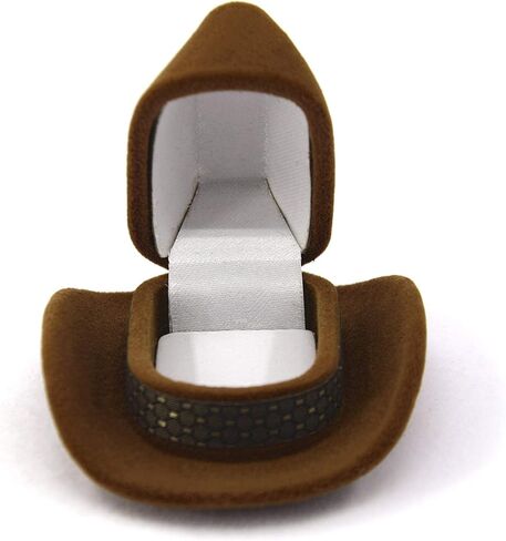 YOUAI Ring Display, Creative Cowboy Hat Shape Rings Box Jewellery Display Storage Case in Saudi Arabia