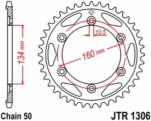 JT Sprockets JTR1306.43 43T Steel Rear Sprocket , black in Saudi Arabia