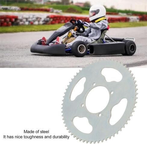 Ejoyous Mini Motorcycle Chainring, T8F 64T Chainring 54mm 4 Hole Steel Excellent Toughness Mini Motorcycle Sprocket for 47cc 49cc Mini Motorcycles ATVs and Karts in Saudi Arabia
