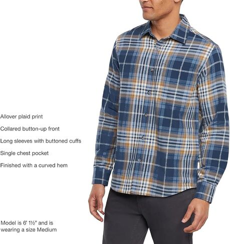 Eddie Bauer Flannel Shirts for Men, Mens Button Up Shirts Long Sleeve Cotton Flannel, Husband Birthday Gift, Gifts for Him in Saudi Arabia