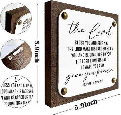 Religious Decor, Joshua 24:15 Sign, As For Me and My House We Will Serve The Lord Sign, Wooden Box Sign Decor Art, Rustic House Decor, Religious Home Decor for Front Door, Shelf Decoration in Saudi Arabia