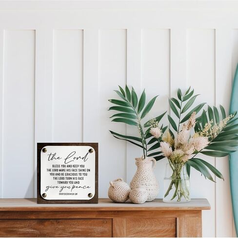 Religious Decor, Joshua 24:15 Sign, As For Me and My House We Will Serve The Lord Sign, Wooden Box Sign Decor Art, Rustic House Decor, Religious Home Decor for Front Door, Shelf Decoration in Saudi Arabia