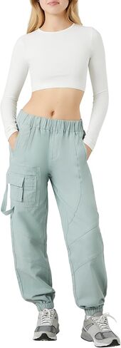 Forever 21 Women's Twill Cargo Joggers in Saudi Arabia