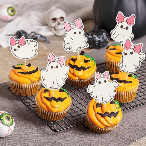 Ephlyn 32Pcs Halloween Cupcake Toppers Wrappers Rip Kit Bloody Zombie Hand Cupcake Pick Decorations for Halloween Horror Movie Bloody Theme Birthday Party Cake Decorations Supplies in Kuwait