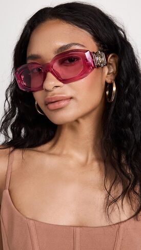 Versace Women's Narrow Rectangle Sunglasses in Saudi Arabia