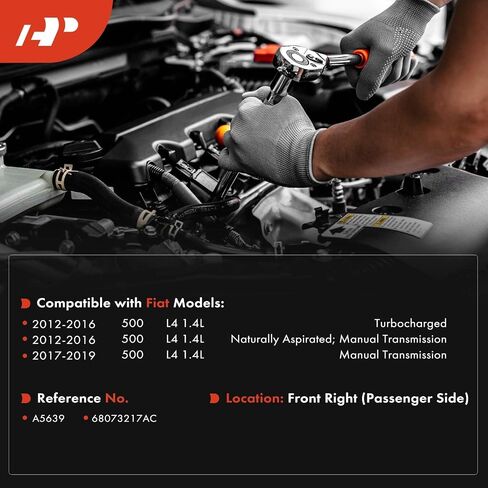حامل محرك A-Premium الأمامي الأيمن للراكب الأمامي متوافق مع Fiat 500 2012-2019 1.4L in Saudi Arabia