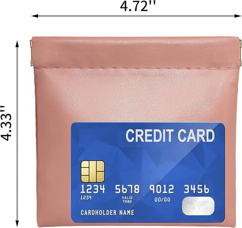 حقيبة محفظة للعملات المعدنية للنساء والرجال، محفظة تغيير متينة من جلد البولي يوريثان مع سحاب in Kuwait