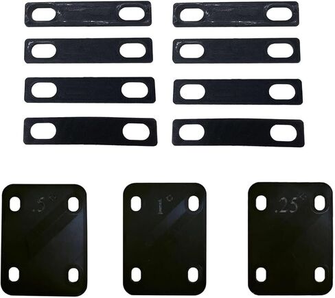 Guitar Neck Shims 13Pcs Guitar Neck Gaskets,Brass 4Pcs 0.2mm,4Pcs 0.5mm and 2Pcs 1mm Thickness, 3Pcs 0.25°, 0.5°, and 1°Degree Nylon Gasket for Guitar and Bass Bolt-on Neck Repair in Kuwait
