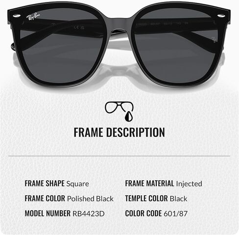 Ray-Ban RB4423D Square Shaped Sunglasses for Men & Women with Official RAYBAN Eyewear Kit in Saudi Arabia