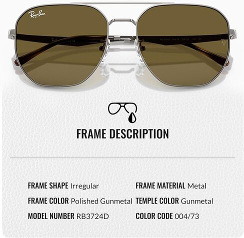Ray-Ban RB3724D Square-Round Shaped Sunglasses for Men & Women with Official RAYBAN Eyewear Kit in Saudi Arabia