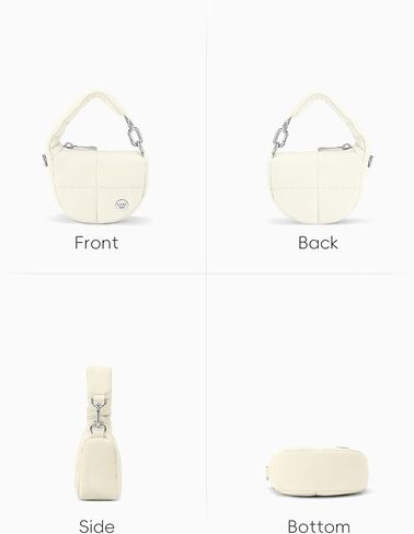 WESTBRONCO Super Mini Coin Pouch Nylon Quilted Wristlet Purses for Women Tiny Cute Purse Puffer Crescent Keychain Bag, Small Handbag in Kuwait