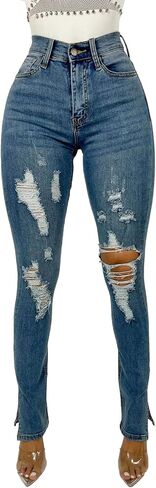 Women’s Curvy High Rise Skinny Jeans Comfy Stretch Classic Jeans Pants in Saudi Arabia