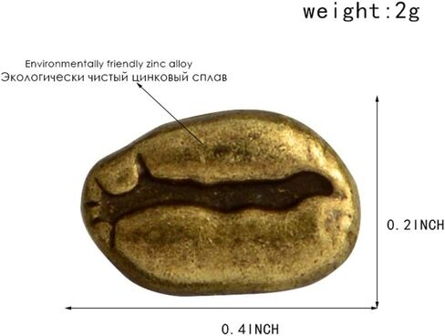 16Pcs Coffee Pins - Realistic Coffee Bean Brooch, Metal Bean Lapel Pins, Cute Cafes Work Brooches Decoration for Hat, Handbag, Clothing in Kuwait