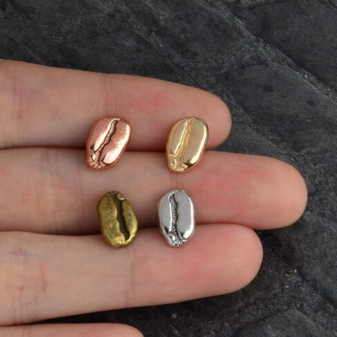 16Pcs Coffee Pins - Realistic Coffee Bean Brooch, Metal Bean Lapel Pins, Cute Cafes Work Brooches Decoration for Hat, Handbag, Clothing in Kuwait