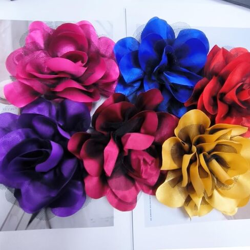 Dainty Flower Brooch for Women Ladies Delicate Camellia Corsage Elegant Dress Brooches for Wedding Party Dance Banquet Ceremony Versatile Floral Accessory for Clothing Hairstyling Large 11CM in Saudi Arabia