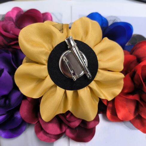 Dainty Flower Brooch for Women Ladies Delicate Camellia Corsage Elegant Dress Brooches for Wedding Party Dance Banquet Ceremony Versatile Floral Accessory for Clothing Hairstyling Large 11CM in Saudi Arabia