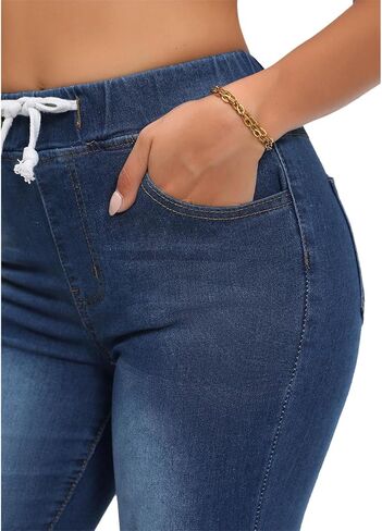 Women’s Curvy High Rise Skinny Jeans Comfy Stretch Classic Jeans Pants in Saudi Arabia
