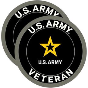 eDesign 2-Pack United States Army Vetran Vinyl Sticker Decal - 4 Inches - Us Army Veteran Stickers for Car Truck Van Window Bumper Laptop Tablet Cup Tumbler Water Bottle and Any Smooth Surface in Saudi Arabia