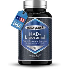 NAD+, Resveratrol 1000mg Organic, Viitamin b3, Tmg Supplements,(120 caps). Our NAD Resveratrol Supplement, NAD Supplements for Women & Men. Improves NMN, Nadh Supplement. Anti Aging and Revitalizing. in Saudi Arabia
