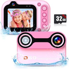 Upgraded 4K Digital Camera,HD 48MP 18X Zoom Anti Shake Auto Focus Kid Camera with 32G Card, Point and Shoot Camera with 2.8" Screen, Compact & Portable Video Camera for Kids, Teens, Beginners - Orange in Kuwait