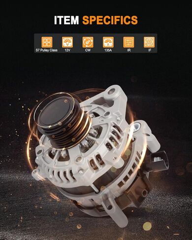 ASAPE 104211-3910 High Output Replacement New Alternator Fit for 2016 2017 2018 2019 2020 2021 2022 for Honda Civic 2.0L in Saudi Arabia