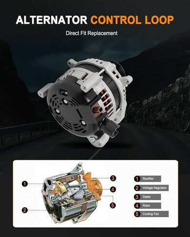 ASAPE 104211-3910 High Output Replacement New Alternator Fit for 2016 2017 2018 2019 2020 2021 2022 for Honda Civic 2.0L in Saudi Arabia