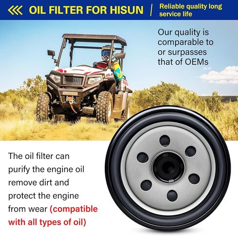 فلتر زيت 2PSC متوافق مع Hisun UTV ATV 400 500 250 450 550 750 700 Massimo SuperMach Bennche Coleman Cub Cadet TSC Tomato Menards Yardsport BMS Ranch Pony Stallion 500 600 in Saudi Arabia
