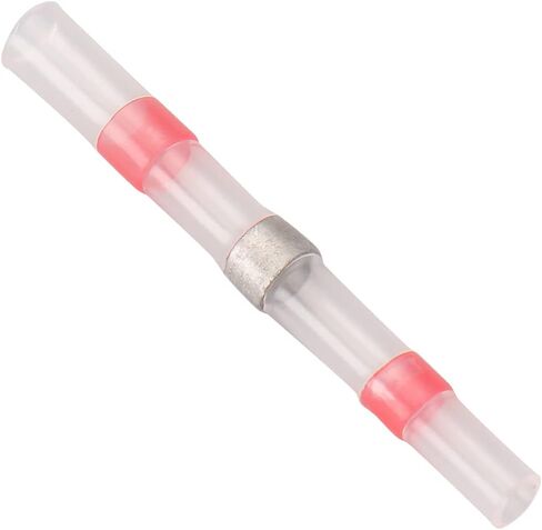 Baomain Solder Seal Wire Connectors 26-24 AWG Heat Shrink Butt Connector Waterproof Insulated Electrical Butt Splice Terminals SST-11 White Pack of 100 in Saudi Arabia