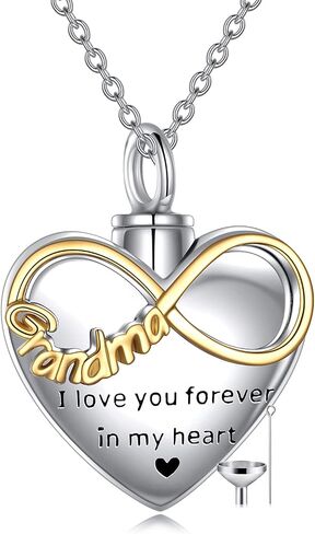 POPLYKE Urn Necklace for Ashes Sterling Silver Gifts for Women Men Her Grandma Cremation Necklace Jewelry in Saudi Arabia