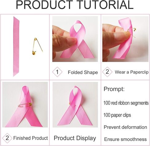 Taouzi Pink Ribbon Pins Breast Cancer Awareness Pins Pink Ribbon Breast Cancer Jewelry Gifts Great for Breast Cancer Awareness Advocacy Month and Women’s Health Advocacy in Kuwait