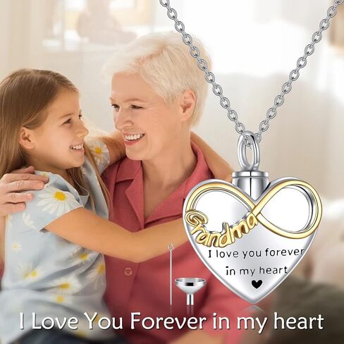 POPLYKE Urn Necklace for Ashes Sterling Silver Gifts for Women Men Her Grandma Cremation Necklace Jewelry in Saudi Arabia