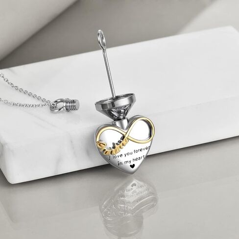 POPLYKE Urn Necklace for Ashes Sterling Silver Gifts for Women Men Her Grandma Cremation Necklace Jewelry in Saudi Arabia