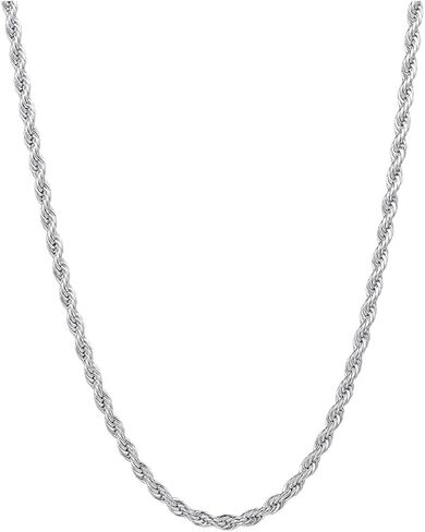 Sterling Silver Rope Chain. 20 Inches. in Saudi Arabia