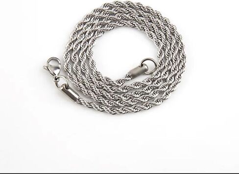 Sterling Silver Rope Chain. 20 Inches. in Saudi Arabia