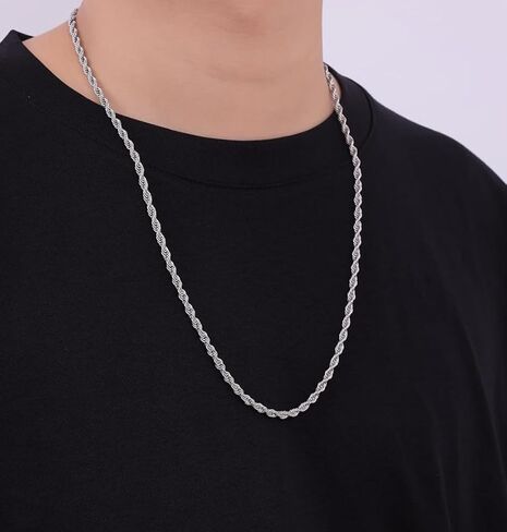 Sterling Silver Rope Chain. 20 Inches. in Saudi Arabia