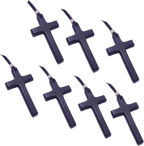 Wooden Cross Necklace For Men Women, Wood Cross Pendant Necklaces For Car Rearview Mirror Charms, Wall, Christian Jewelry in Saudi Arabia
