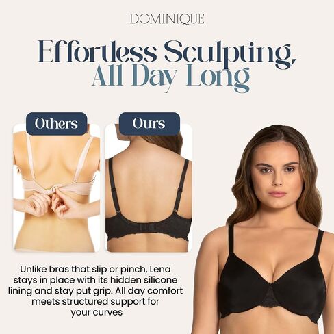 Dominique Women’s Lena Lace Minimizer Bra #7309 – Seamless Full Figure Underwire Lingerie for Women in Saudi Arabia